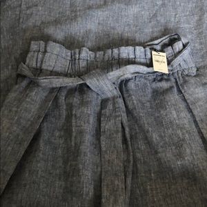 Chambray blue long skirt.